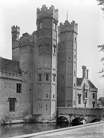 The ornately decorated gatehouse at Oxburgh Hall, dating from 1482, is one of many examples of the potential offered by brick as a building material. 